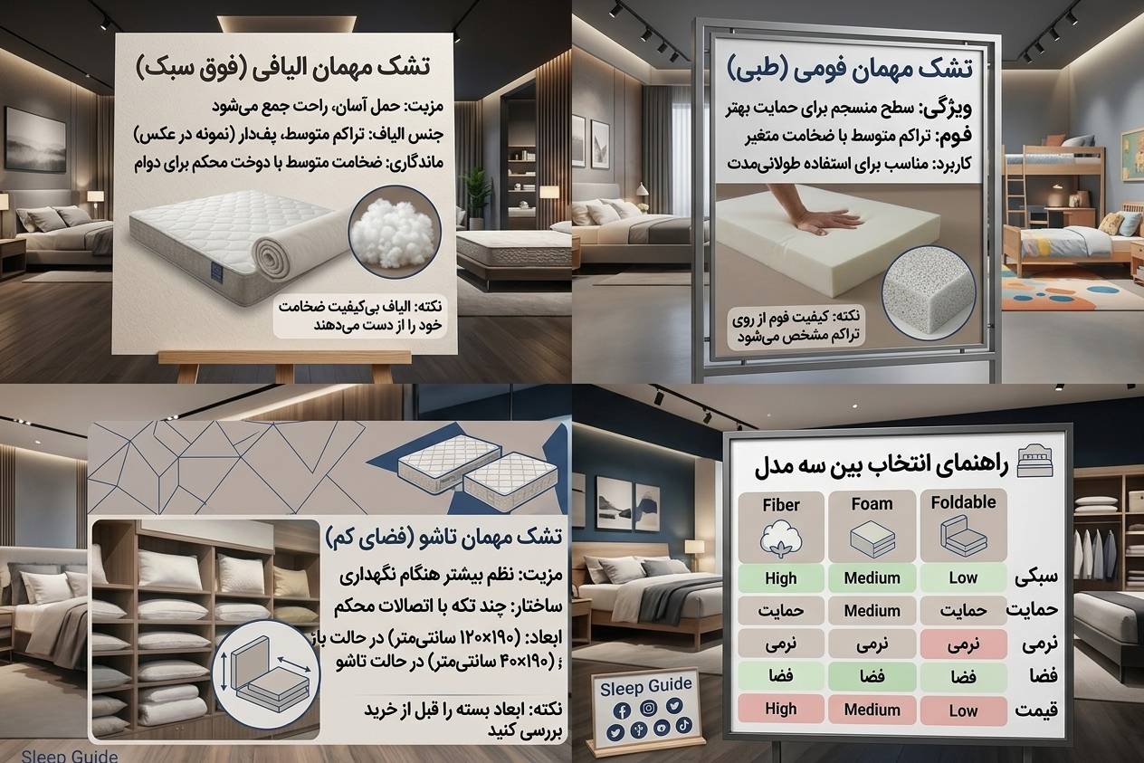 انواع تشک مهمان؛ کدام مدل برای شما مناسب تر است؟