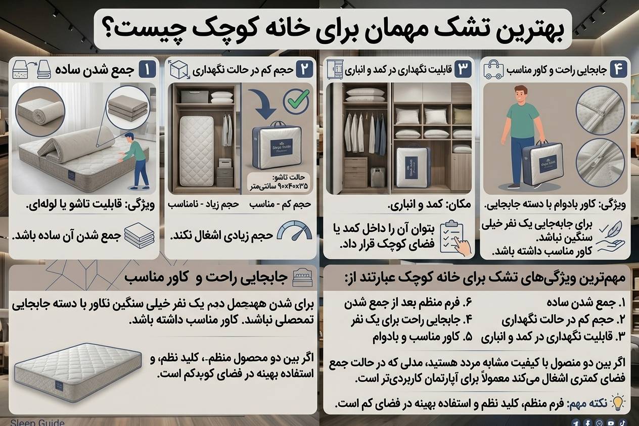 بهترین تشک مهمان برای خانه کوچک چیست؟