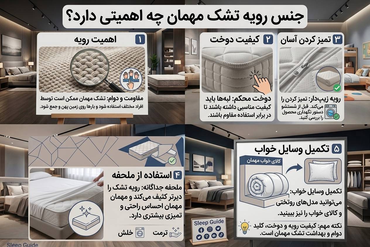 جنس رویه تشک مهمان چه اهمیتی دارد؟